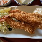 森町食堂 - エビフライ定食