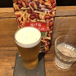 麹町いづみや しろ - あがりビール、あげ塩いかあられ104