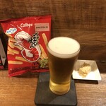 麹町いづみや しろ - カルビーかっぱえびせん、熊本 五ッ木 山うにとうふ、
      あがりビール101