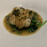 ル・マノアール・ダスティン - 鱈の白子のムニエル　焦がしバター　ケイパーのソース