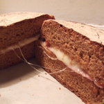 チクテカフェ - 黒マフィン（ハム・チーズ）