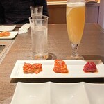 横浜焼肉kintan - ランチコースのキムチ3種