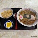 かむら屋 - 支那そば(醤油)＋半チャーハン
