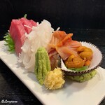 Ajinomise Iwashi - 目鉢鮪の中トロ､鯣烏賊､赤貝､生海胆