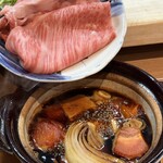 Yanagibashi Souzai Fukuda - 和牛トマトすき焼き季節の酒肴10品目4,800円