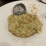 RYU dining kitchen - 鮑と生海苔のクリームソースからすみかけリゾット