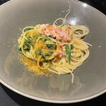 Ristorante Hi Ro - 紅ズワイ蟹と九条葱、カラスミのスパゲッティーニ