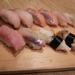寿司居酒屋 日本海 - 単品で頼める寿司盛り