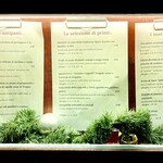 La Buca di San Matteo - 面にメニューが出ているのでじっくり眺めてから入店