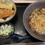 ゆで太郎 - ミニのり弁セット（温） ＋無料の天かす 七味、醤油