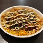 Okonomiyaki Nobu - そば肉玉イカ天トッピング（マヨネーズオン）