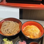 名代 富士そば - カツ丼セット(含 冷もり蕎麦)¥790 