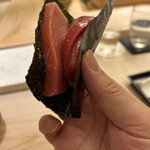 鮨 なんば - 赤身海苔巻き　36°C/21°C