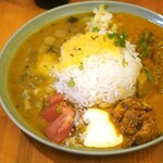 ポラポラ食堂 - ポラポラプレート　　1,100円　　マドラスチキン
