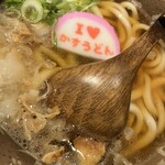 焼肉とかすうどん 龍の巣 - ノーマルかすうどん。麺ツルツルで好みでした