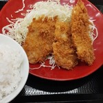 かつや - ヒレカツ定食。この値段で出せる企業努力が凄い