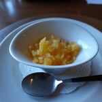 Bistronomie octobre - 口直し：オレンジのグラニテ