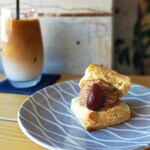 Sora coffee&scone - モンブランスコーンサンド　417円　アイスカフェラテ　550円
      