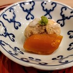 馬車道 大かわ - 海老芋とカラスミ