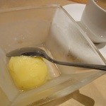 割烹　笑楽 - デコポンシャーベット_2013年11月