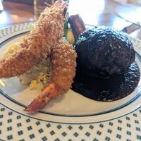 上野洋食遠山 - 大海老フライ&特選デミグラスソースハンバーグ