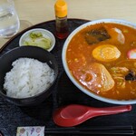 北海道屋 - 料理写真:担々麵＆半ライス