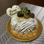 パティスリー フィオレット - 料理写真:嫁さんが大好きなモンブランケーキでお祝いなりね‼︎