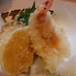 豆生庵 - 天ぷら盛り合わせ