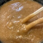 Shinshuusoba Sanshiro - とろみのある温かい汁です、意外