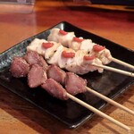 やきとり 正や - ずり、梅ささみ