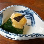 日本料理 梅林 - （2013・12）先付けあん肝酢味噌と胡麻豆腐