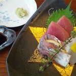 日本料理 梅林 - （2013・12）お造り（マグロ・アジ・イカ）