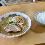 あさのや食堂 - 中華そば（中）ごはん（小）