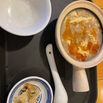 中国ラーメン揚州商人 - 酸辣湯お粥　ピリ辛だが良いね〜