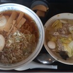 らーめんハウス八珍 - 料理写真:中華飯コンビ(1,100円也) メニューの写真とはかなり違った印象‥