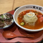 大同苑 - 冷麺中辛とミニ焼肉丼