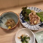 山形郷土料理 おば古 - 鳥とチーズの天ぷら、切り干し大根