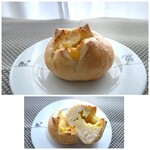 焼きたてパン工房 ゾンネン ブルーメ -  ◆プチパンチーズ（142円）・・中にはチーズたっぷり。記事の噛み応えもよく美味しいパン。
