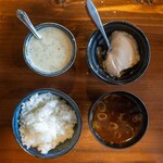 とんかつ 串揚げ 優膳 - 2024.1 タルタルソース、焙じ茶プリン、白米、赤出汁
