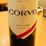 Trattoria NOTO - 20231228CORVO Rosso（赤ワイングラス）