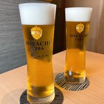 天冨良 麻布よこ田 恵比寿ガーデンプレイス店 - 生ビールSORACHI