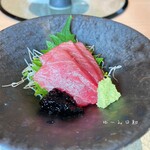 天冨良 麻布よこ田 恵比寿ガーデンプレイス店 - 本マグロ　お醤油はジュレ仕立て