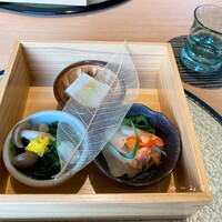 天冨良 麻布よこ田 恵比寿ガーデンプレイス店 - 新春らしい前菜
