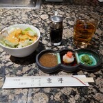 Teppanyaki Touyou - ランチのミニサラダ＆ステーキソース