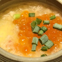 神楽坂 てっぱんや - イクラと蟹餡掛けの卵豆腐