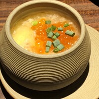 神楽坂 てっぱんや - イクラと蟹餡掛けの卵豆腐
