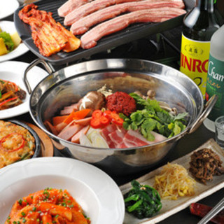 韓国料理を満喫できるコース飲み放題付コース
