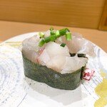 大河すし - 活魚のねぎ和え 165円