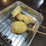 Kushikatsu Matto - 茄子と玉ねぎとアスパラ？