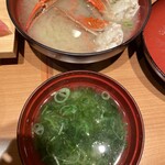 沼津魚がし鮨 - あら汁とアオサ汁